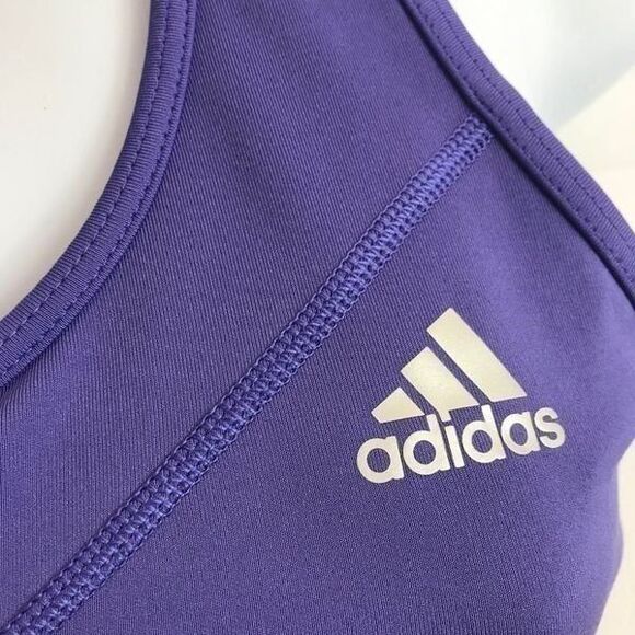 Adidas Sports Bra purple size M 0056 - Picture 6 of 6